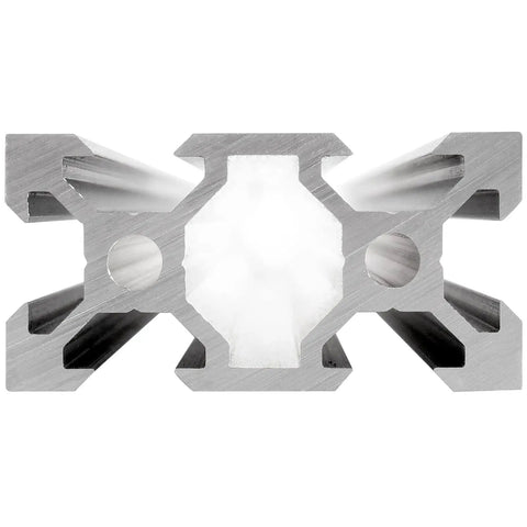 Front view of a V-slot 2040 aluminum extrusion profile, part of a 4 Pack 2040 Aluminum Profile Extrusion V Slot Linear Rail Guide Frame 400mm Anodized Black For 3D Printer Laser Engraving Machine And CNC DIY Projects Built Tough And Precision Ready
