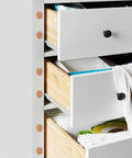 2000 Piece Self Adhesive Felt Furniture Pads 3 8 Inch Round Cabinet Door Bumpers Heavy Duty on a grey drawer unit.