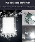IP65 Waterproof Heavy Duty Solar LED Flood Light shown in water, demonstrating weather resistance for outdoor use.