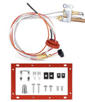SP21058 water heater pilot assembly with thermopile and sparker; red mounting plate with hardware.