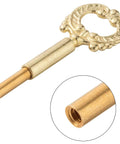 Solid Brass Lamp Knob Replacement With Half Inch Extension Screw On On Off Switch Twist Dial For Table And Floor Lamp Repair 2 Pack close-up of twist dial with extended thread.