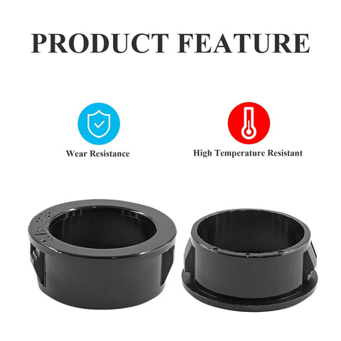 20 Pack Black Plastic Snap Bushing For Cable Hose And Wire, 1 Inch Mounting Diameter, Inner 20mm Outer 28mm, Easy Install, Durable, Heat Resistant, Wear Resistant
