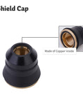 Shield cap for 45 Piece Plasma Cutting Torch Tip Nozzle Set For PT60 IPT60 PT40 IPT40 Series with copper interior