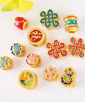 Snag These Dope Oil Drip Beads For DIY Jewelry Making With Ten Sand Gold Acrylic Bracelet Spacers And Necklace Earring Craft Findings To Level Up Your Creative Sessions. Colorful gold acrylic charm beads in various styles for jewelry.