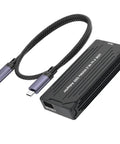 Blazing Fast 40Gbps USB4 NVMe SSD Enclosure For 2280 And 2230 Drives with braided USB cable for data transfer.
