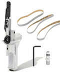 Heavy Duty Pneumatic Air Belt Sander With Three Abrasive Strips And Hex Wrench To Nail Woodworking Chores, 16k RPM kit.