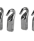 Premium Chrome Brass Pool Safety Rope Hooks with Set Screws for secure 3/4 inch divider lines and easy installation.