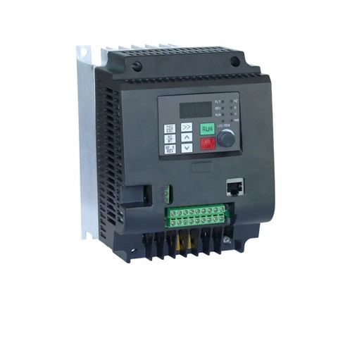 Hefty 2200W VFD Inverter Drive Takes Single Phase 220V Line To Run 3 Phase Motors At 220 Or 380V For Lathes CNC And Shops front view