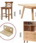 Pro Grade 90 Degree L Brackets Built Tough For Furniture Assembly And No Hassle Quick Fixes Heavy Duty Angle Corner Fasteners with L wooden chair and table