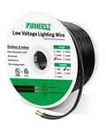 Low Voltage Landscape Wire 16 Gauge 2 Conductor Outdoor Lighting Cable 200 Feet Black Flexible Direct Burial For Yard Lights