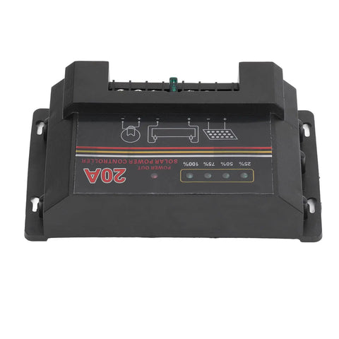 20 Amp 12 Volt Solar Discharge Controller With High Speed CPU Microprocessor And Multiple Protections For Solar Power Systems Street Lights And Ships Data Transmission Ready For Installation, front view
