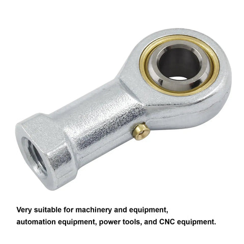 Two Piece Set 304 Stainless Steel Rod End Bearings PHSB6 Female Right Hand Threads Three Eighths Inch Diameter Twenty Four Threads Per Inch High Precision Low Noise For Fast Smooth Motion And Heavy Load Apps, 3/8 bore