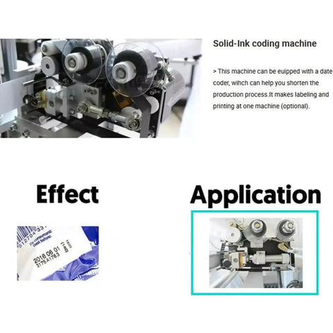 Close-up of WZLOIUNHZ Automatic Positioning Labeler For Round Bottles Cans Jars Servo Control Smooth Wrap With 10 To 180 Mm Height Range Professional Precision Application Machine showing solid-ink coding components.