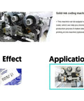 Killer Automatic Labeling Machine For Round Bottles Cans Jars Handles 10-220Mm Labels With Smart Servo Control and detailed view of solid-ink coding system.