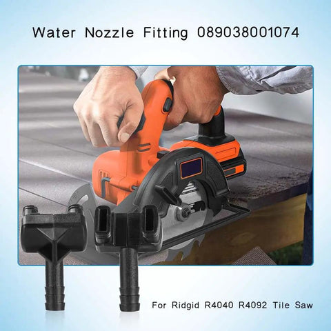Water Nozzle Fitting Replacement For Tile Saw R4040 R4092 Direct Replacement Part 089038001074 in use with tile saw