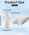 Front view: white ceramic wire connector caps, 36 pcs, for 18-8 AWG high-temperature wiring.
