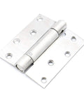Badass Stainless Steel Double Spring Hinges 4 Inch with smooth auto close action, showing plate and hinge detail.