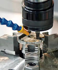 Beefy Straight Collet Milling Chuck Holder For MT4 ER32 Extension Rod in use on CNC lathe, demonstrating 40Cr durable construction