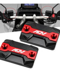 Aluminum Front Brake Reservoir Cap For ADV 150 160 350 Motorcycles, shown in red and black with anti-vibration design.