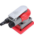 Ultra Sleek And Featherweight Pneumatic Random Orbital Sander And Polisher With 5mm Orbit And 10000Rpm Speed, featuring rubber grip and air hose connection.