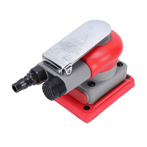 Ultra Sleek And Featherweight Pneumatic Random Orbital Sander And Polisher With 5mm Orbit And 10000Rpm Speed, featuring rubber grip and air hose connection.