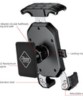 Detailed image of Golf Cart Magnetic Phone Holder Mount with Ultra Strong Rare Earth Magnets for EZGO Club Car Yamaha, showing features and materials.