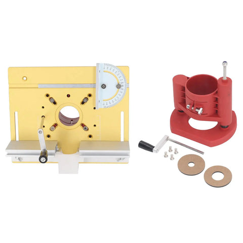 Heavy Duty Aluminum Alloy Router Table Insert Plate With Precision Lift Base And Hand Crank Dial For Dead On Woodworking Cuts Built Tough Flip Top Setup For Power Tools