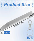 Must Have Compact Stainless Steel EDC Pry Bars For Everyday Carry showing product dimensions and keychain