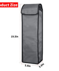 Waterproof Grill Tool Storage Bag With Foldable Design Portable BBQ Utensil Organizer shown upright, dimensions labeled