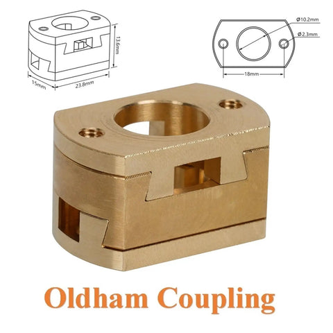 Sweet 18mm Oldham Coupler For CR10 S4 S5 And Ender 3 Pro V2 Printers To Upgrade Z Axis Smoothly With Durable Precision Parts That Rock On Any Build., brass 18mm oldham coupler with dimensions for 3D printer Z axis
