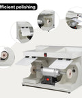 ZGOOD 550W Large Space Bench Grinder Buffing Machine With LED Light, 2800 RPM motor and storage area for polishing tasks.