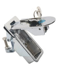 Two Piece Flush Mount Trailer Access Door Latch Set With Push Button Cylinder Closure For Paired Baggage Panels