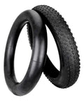 Heavy Duty 20x4.0 Fat Bike Tire Built For Wild E-Bike Rides With Thick Rubber That Handles Rough Trails And Tough Torque To Keep You Smashing It All Day Long, black tread tire and inner tube