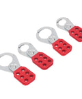Lockout Hasp With 6 Hole Design For Industrial Gear Galvanized Steel With Nylon PA Handle 1 In And 1.5 In Jaw Padlockable Isolation Tool