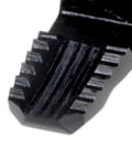 Close-up of serrated jaw of 6.25 Inch Screw Removal Combination Pliers With Black Oxide Finish And Wire Cutter, Made In Japan