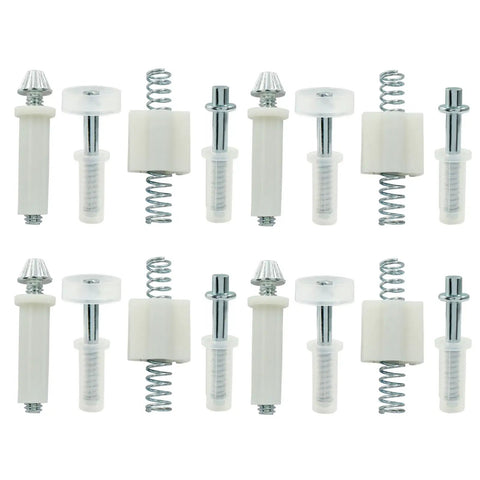 Heavy Duty Bifold Door Hardware Kit Handles The Hustle By Delivering Top Bottom Steel Pivots Tough Guide Wheels And Spring Loaded Parts For Zero Hassle Closet Upgrade Projects Right Out The Box, featuring steel pivots, durable springs, and plastic components.