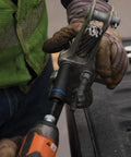 Worker using Two In One Impact Socket With Hands Free Size Swap, Deep 12 Point, Coaxial Spring Loaded for hardware installation