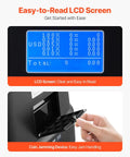 Coin Counter And Sorter With Intuitive Display, Fast 300 Coins Per Minute, 5 Coin Tubes And 5 Trays, showing LCD screen
