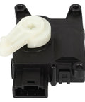 Heavy Duty Heating Blend Door Actuator Replacement For Nissan Sentra Juke Leaf And Cube, compact black motor with white arm.