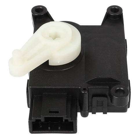 Heavy Duty Heating Blend Door Actuator Replacement For Nissan Sentra Juke Leaf And Cube, compact black motor with white arm.