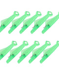 10 Pack Fish Mouth Needle Threaders For Sewing Machines Hordion Self Threading Quick Loop Tool, compact 1.18 inch green tools displayed