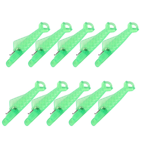 10 Pack Fish Mouth Needle Threaders For Sewing Machines Hordion Self Threading Quick Loop Tool, compact 1.18 inch green tools displayed