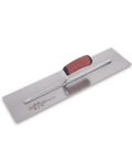 Finishing Trowel 20 By 5 Inch High Carbon Steel Blade With Curved Durasoft Handle And Xtralite Aluminum Mounting, top view