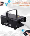 All In One Fog Machine With 6 LED Lights And 12 Color Effects, Wireless And Wired Remote Control, 500ml Tank, Party Ready.