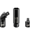 Edge 155 Piece Master Mechanic's Tool Set With 72-Tooth Sealed Head Ratchet socket adapters, chrome vanadium steel, black finish