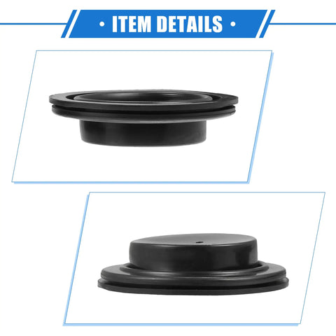 65mm Universal Car Headlight Dust Seal Cap Set For Aftermarket Headlamps Xenon LED Lighting Built Tough Durable Rubber Black