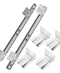 Smooth Operator Full Extension Drawer Slides Silent Soft Close Side Mount Brackets For Office Desk Keyboard Tray with steel tracks and brackets.