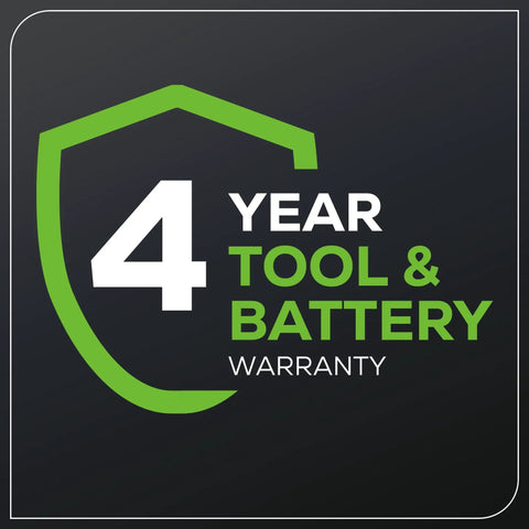 4-year tool and battery warranty for 80V 21 Inch Self Propelled Cordless Lawn Mower With Brushless Motor LED Lights 4.0Ah Battery