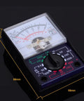 Analog display of Digital Multimeter With DC AC Voltmeter And Ohm Amp Tester And Diode Voltage Tester, compact size measurements