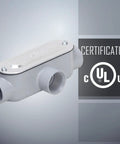 RLT200 Threaded T Type Conduit Body For Electrical Installations With Die Cast Aluminum Body And Stamped Steel Cover 2 Inch